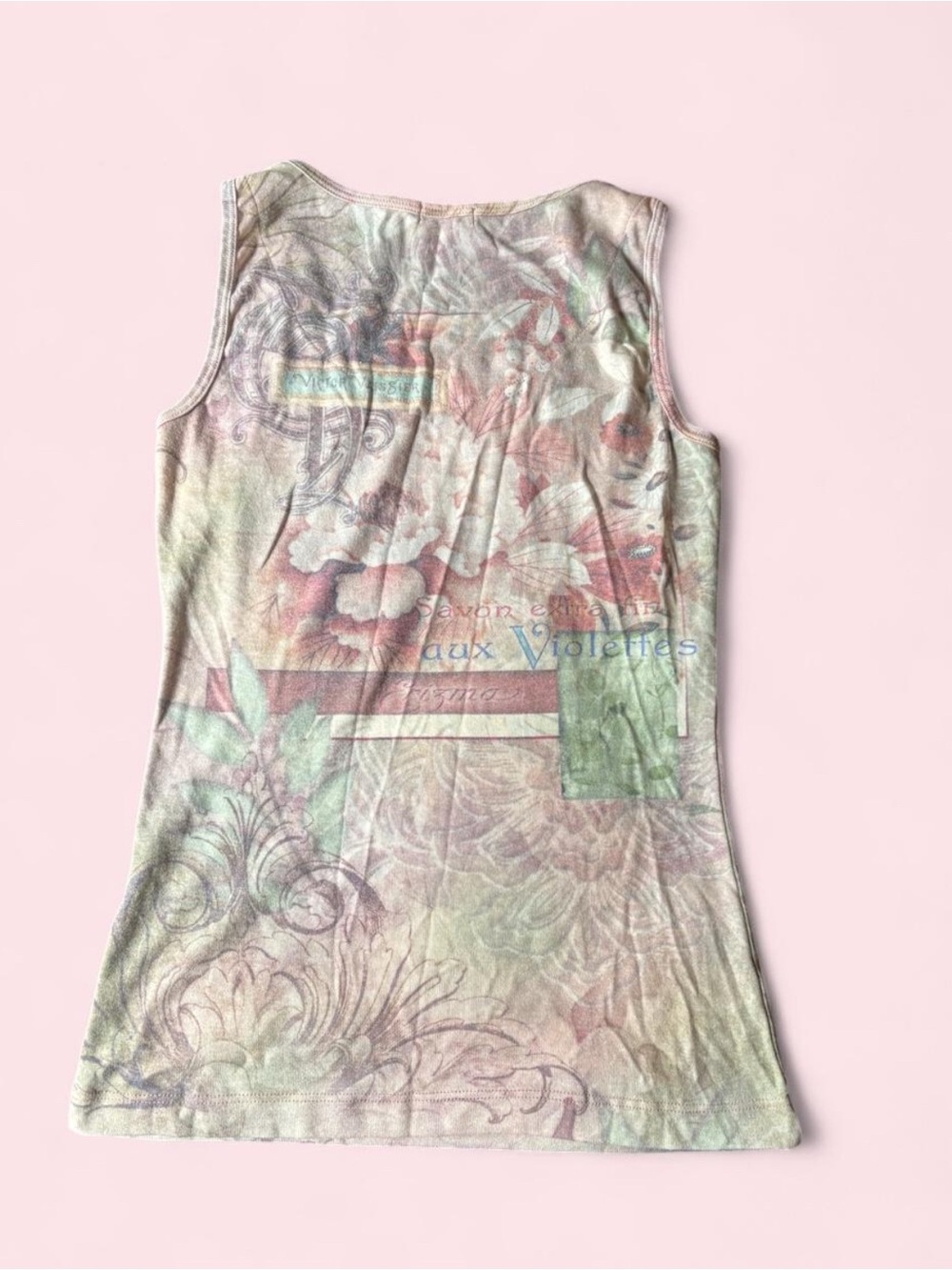 Vintage y2k Rhinestone Xcit USA Graphic Tank Top ⚜️🌸 - Picture 7 of 8
